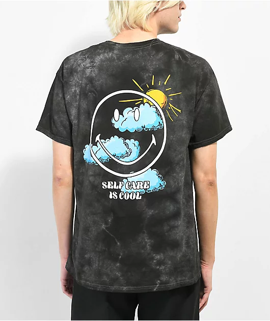 28154-neon-riot-x-smiley-care-charcoal-tie-dye-t-shirt-1.webp Neon Riot x Smiley Care Charcoal Tie Dye T-Shirt