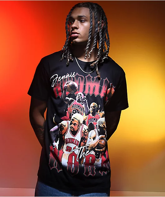 28188-rodman-brand-worm-black-t-shirt-1.webp RODMAN BRAND Worm Black T-Shirt