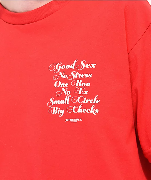 28993-4hunnid-fourever-good-sex-cursive-red-t-shirt-3.webp 4Hunnid Fourever Good Sex Cursive Red T-Shirt