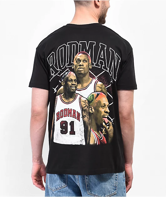 RODMAN BRAND Signature Hair Black T-Shirt