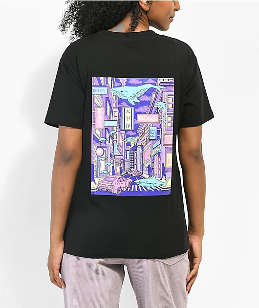 180TIDE Ocean City Black T-Shirt