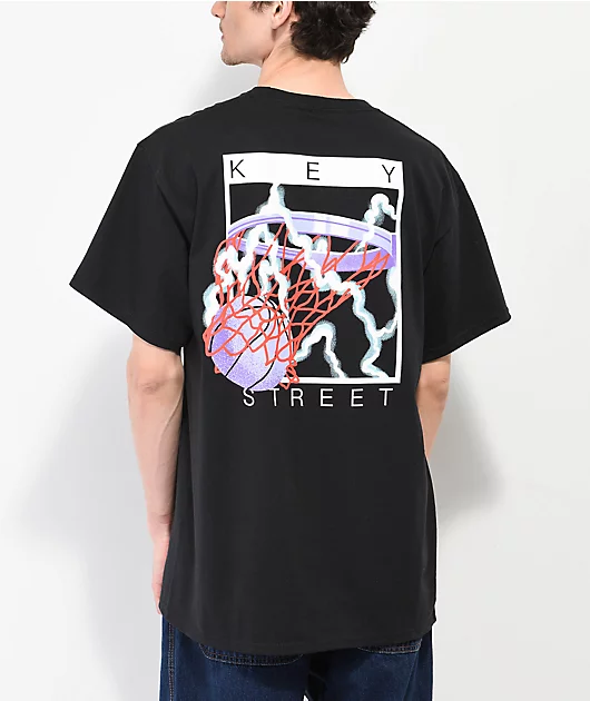 29432-key-street-high-hoops-black-t-shirt-1.webp Key Street High Hoops Black T-Shirt