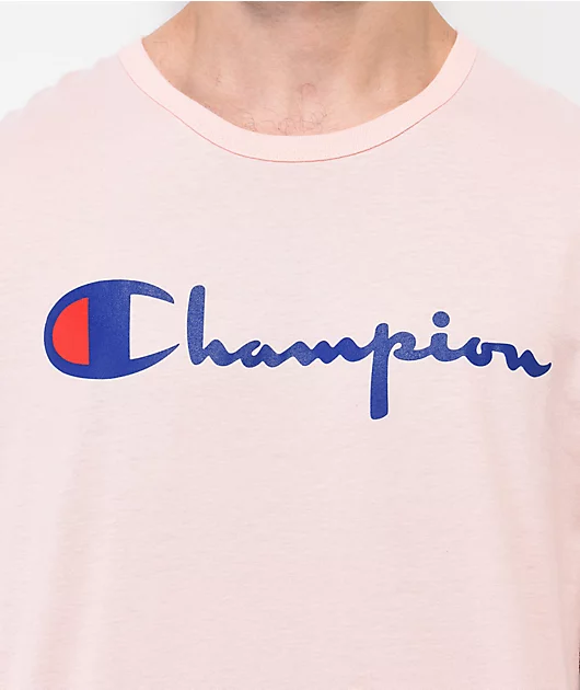 29561-champion-heritage-script-pink-t-shirt-2.webp Champion Heritage Script Pink T-Shirt