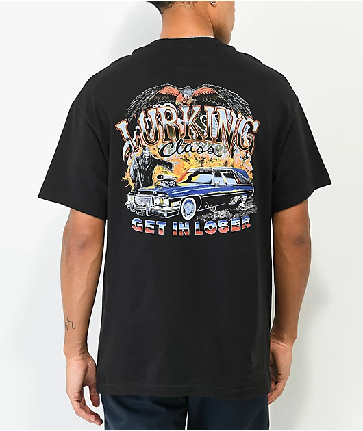 Lurking Class by Sketchy Tank EZ Loser Black T-Shirt