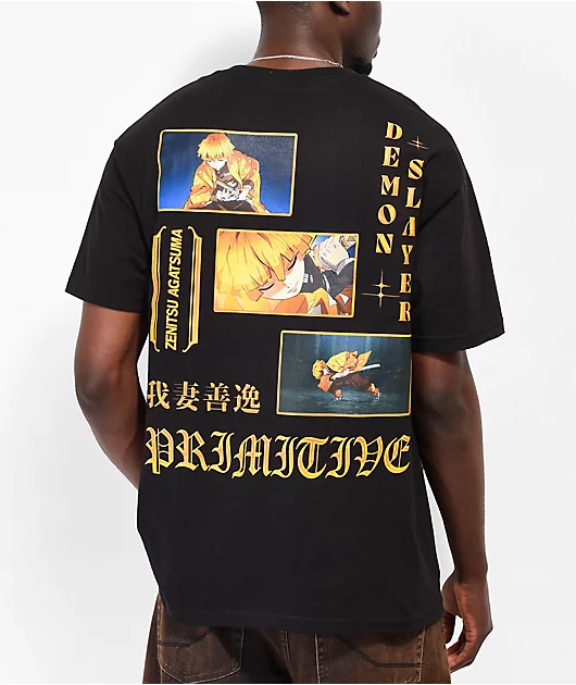 30313-primitive-x-demon-slayer-thunder-black-t-shirt-1.webp Primitive x Demon Slayer Thunder Black T-Shirt
