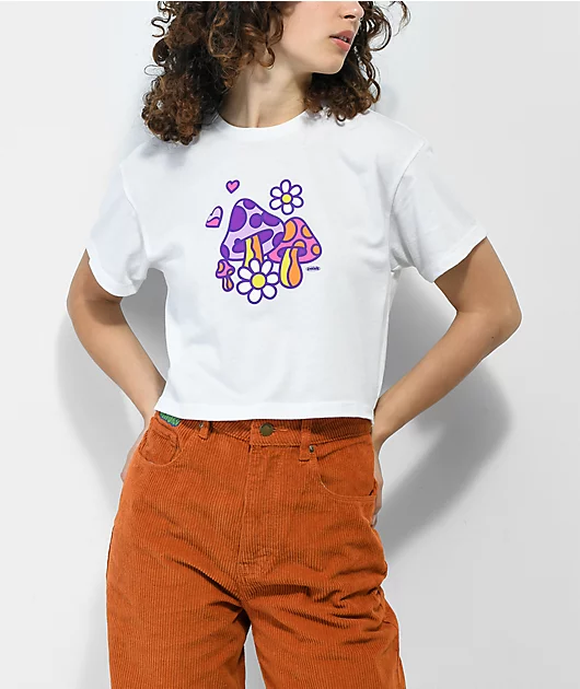 30449-petals-and-peacocks-mushroom-grove-white-crop-t-shirt-1.webp Petals And Peacocks Mushroom Grove White Crop T-Shirt