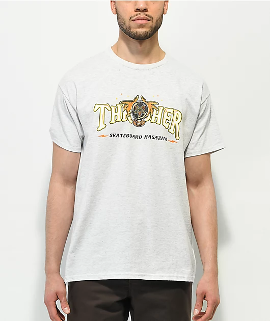 31447-thrasher-fortune-ash-grey-t-shirt-1.webp Thrasher Fortune Ash Grey T-Shirt