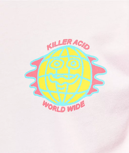 31698-killer-acid-dose-the-world-pink-t-shirt-3.webp Killer Acid Dose The World Pink T-Shirt