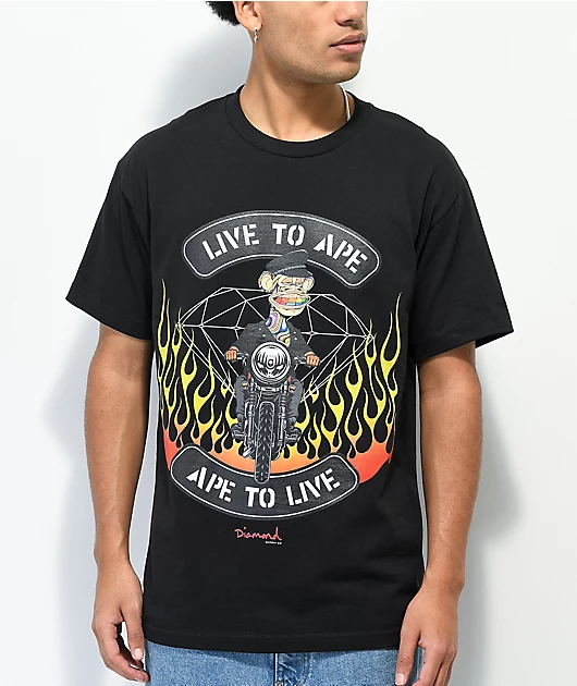 31920-diamond-supply-co.-x-ape-live-to-ape-black-t-shirt-1.webp Diamond Supply Co. x Ape Live to Ape Black T-Shirt