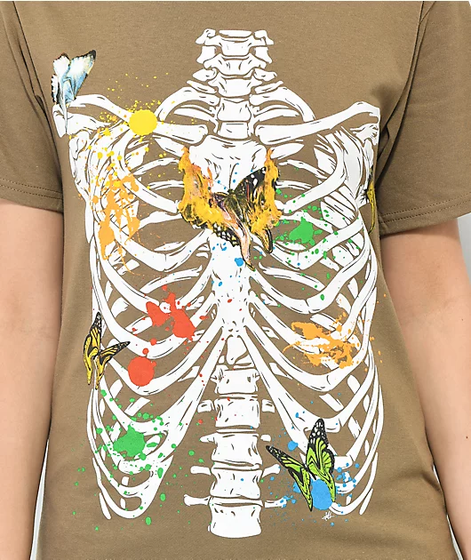 32398-civil-caged-skeleton-brown-t-shirt-2.webp Civil Caged Skeleton Brown T-Shirt