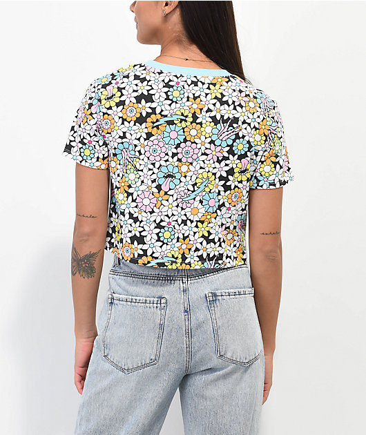 33557-a.lab-quinnie-trippy-floral-crop-t-shirt-2.jpg A.LAB Quinnie Trippy Floral Crop T-Shirt