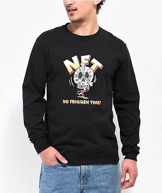 33896-empyre-no-friggin-time-black-long-sleeve-t-shirt-1.webp Empyre No Friggin Time Black Long Sleeve T-Shirt