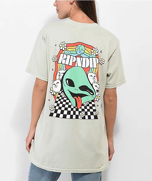 34569-ripndip-looking-glass-sage-green-t-shirt-1.webp RIPNDIP Looking Glass Sage Green T-Shirt