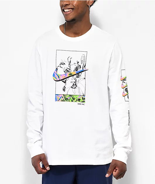 Nike Sportswear White Long Sleeve T-Shirt