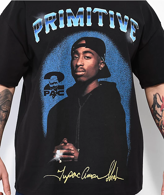 36091-primitive-x-tupac-shine-black-t-shirt-2.webp Primitive x Tupac Shine Black T-Shirt