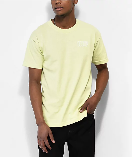 36181-huf-essentials-h-lime-green-t-shirt-1.webp HUF Essentials H Lime Green T-Shirt