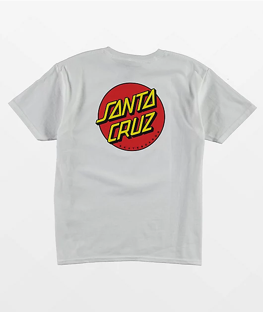 Santa Cruz Kids Classic Dot White T-Shirt