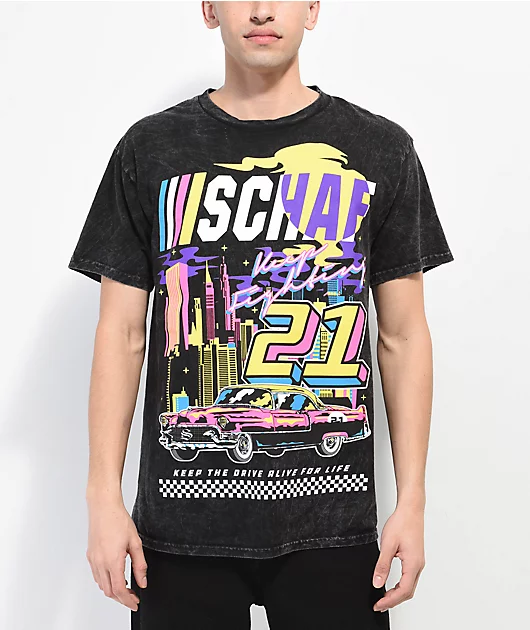 36818-schaf-keep-the-drive-alive-black-wash-t-shirt-1.webp Schaf Keep The Drive Alive Black Wash T-Shirt