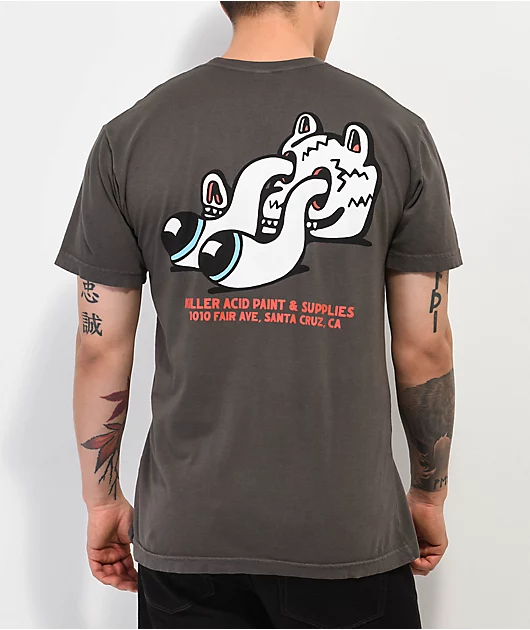 37011-killer-acid-paint-supplies-charcoal-t-shirt-2.webp Killer Acid Paint Supplies Charcoal T-Shirt