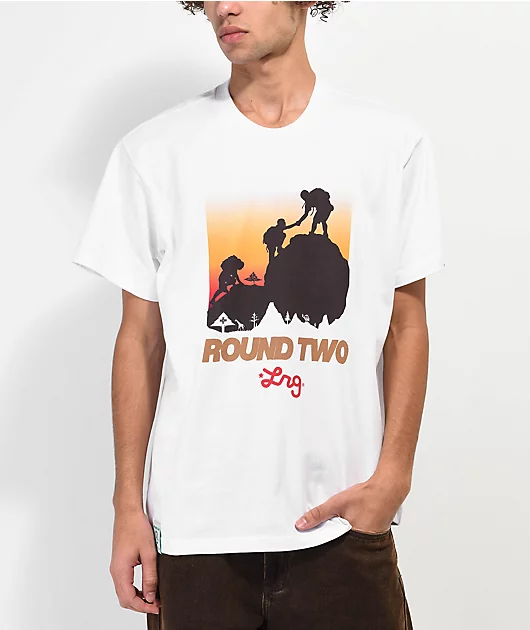 Round Two x LRG Hiking White T-Shirt