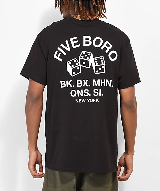 37535-5boro-dice-black-white-t-shirt-1.webp 5Boro Dice Black & White T-Shirt