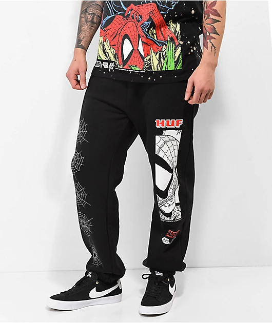 3781-huf-x-spider-man-black-sweatpants-1.webp HUF x Spider-Man Black Sweatpants