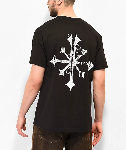 Disorder Safety Pin Black T-Shirt