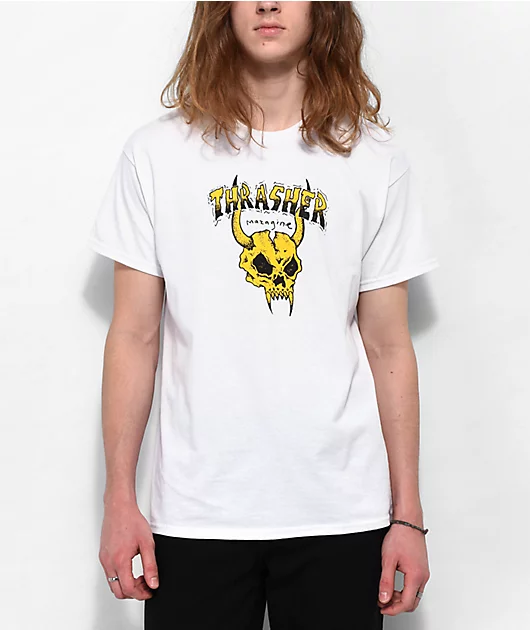 Thrasher Barbarian White T-Shirt