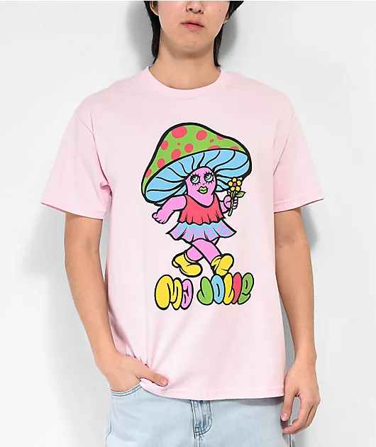 Ma Jolie Mushroom Girl V2 Pink T-Shirt