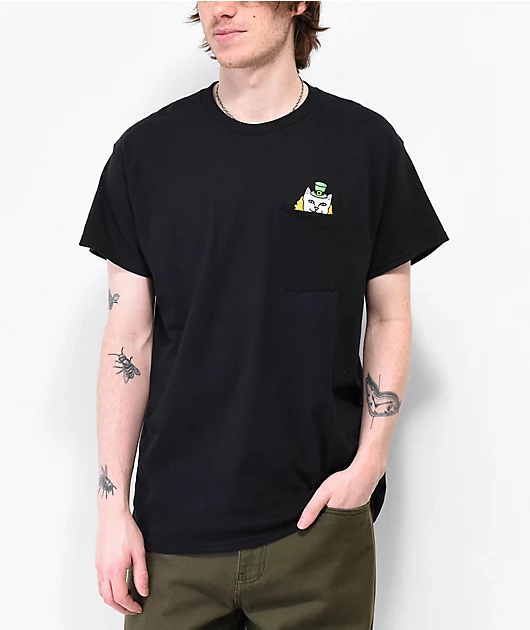RIPNDIP Luck Of The Nerm Black Pocket T-Shirt