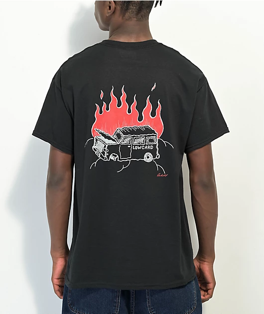 39821-lowcard-burning-van-black-t-shirt-1.webp Lowcard Burning Van Black T-Shirt