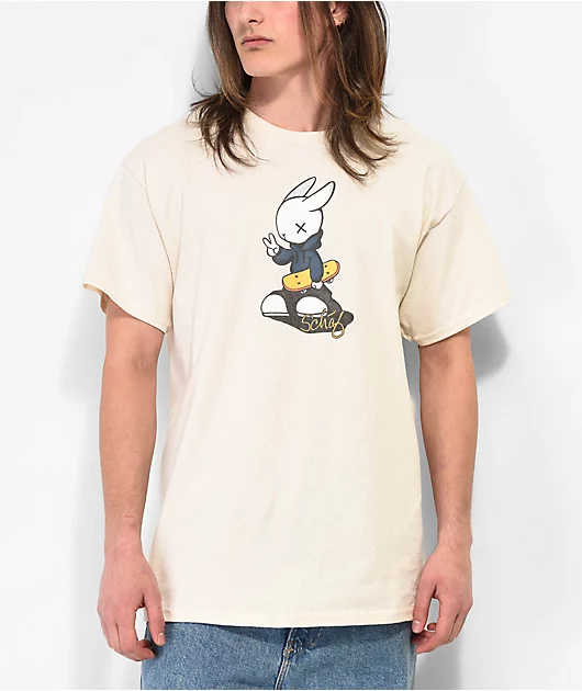 39951-schaf-peace-out-rabbit-natural-t-shirt-1.webp Schaf Peace Out Rabbit Natural T-Shirt