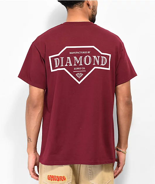 Diamond Supply Co. Vintage Burgundy T-Shirt