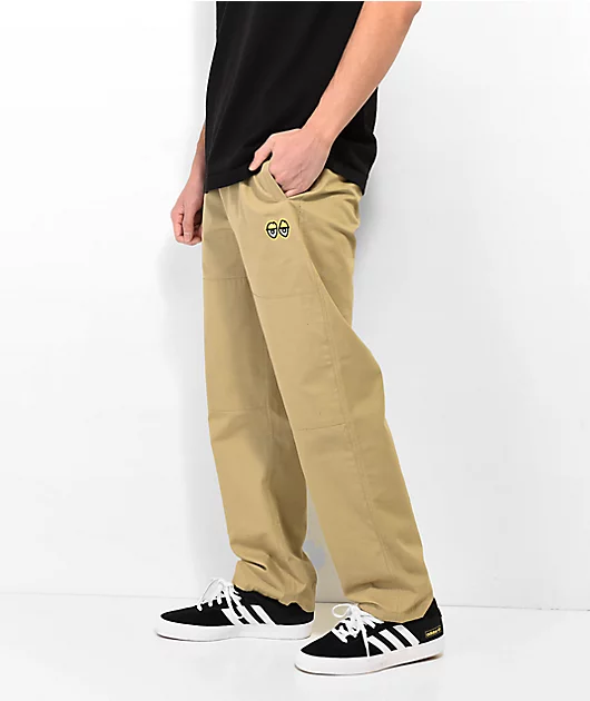 4008-krooked-eyes-khaki-elastic-waist-pants-3.webp Krooked Eyes Khaki Elastic Waist Pants