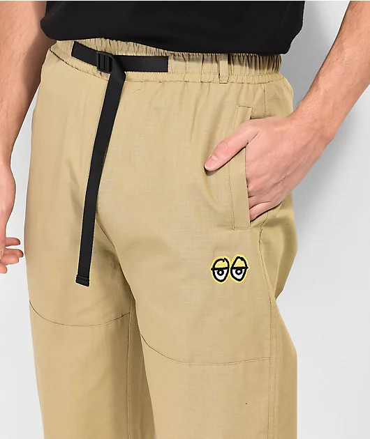 4008-krooked-eyes-khaki-elastic-waist-pants-4.webp Krooked Eyes Khaki Elastic Waist Pants