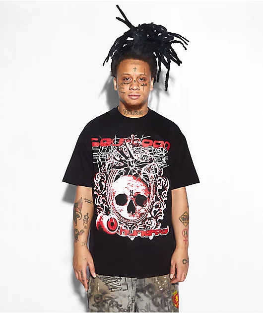 1400 by Trippie Redd Skull Head Black T-Shirt