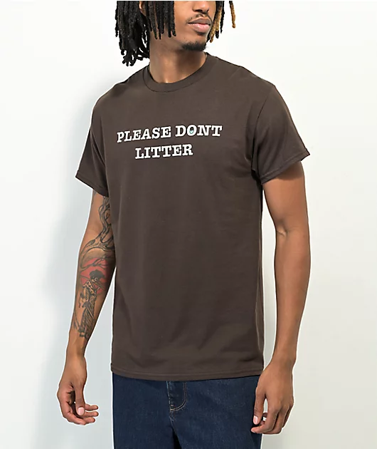 iDabble VM Don't Litter Brown T-Shirt
