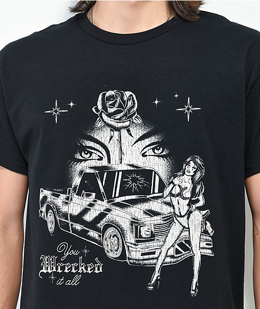 40697-samborghini-you-wrecked-it-all-black-t-shirt-2.jpg Samborghini You Wrecked It All Black T-Shirt