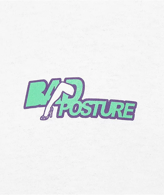 40799-bad-posture-phone-call-away-white-t-shirt-3.webp Bad Posture Phone Call Away White T-Shirt