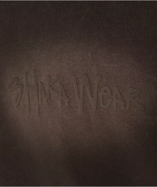 40888-shaka-wear-design-puff-print-garment-dye-brown-t-shirt-2.webp Shaka Wear Design Puff Print Garment Dye Brown T-Shirt