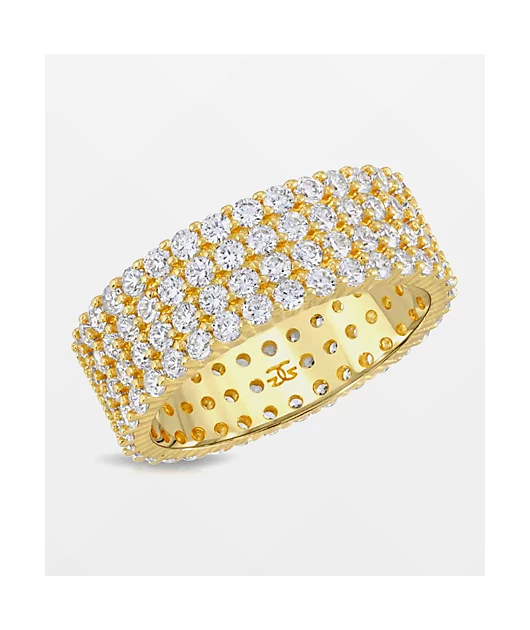 The Gold Gods 4 Row Eternity Ring