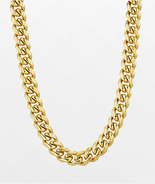 The Gold Gods 8MM Miami Cuban Gold Link Chain Necklace