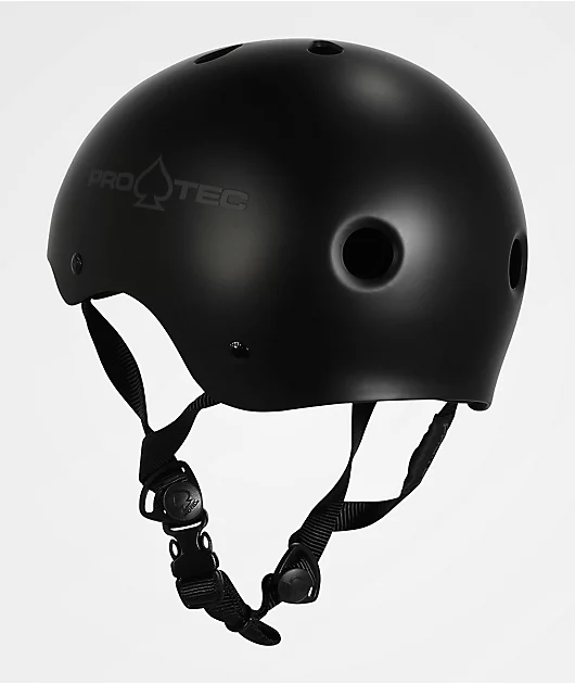 Pro-Tec CPSC Classic Matte Black Skateboard Helmet