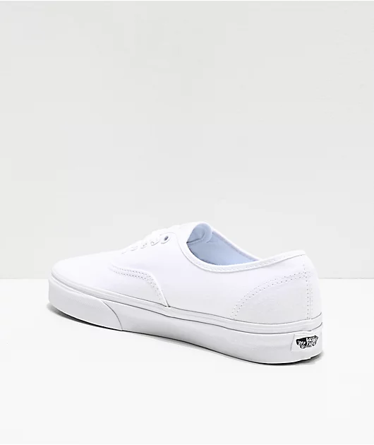 Vans Authentic White Canvas Skate Shoes