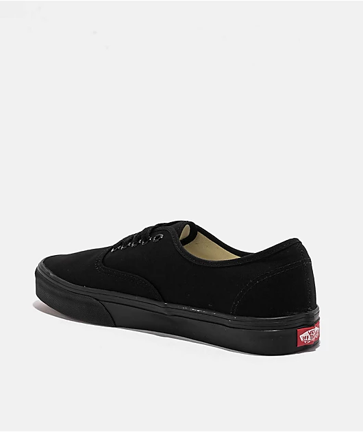 Vans Authentic Black Canvas Skate Shoes