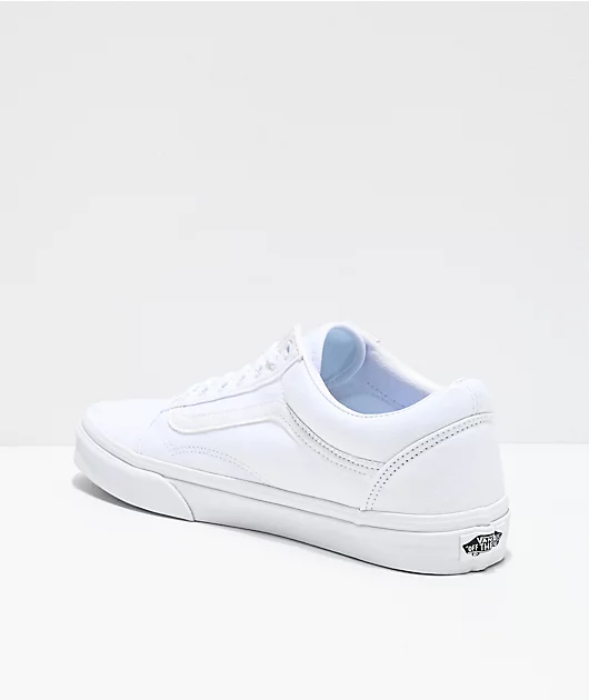 Vans Old Skool Mono White Skate Shoes