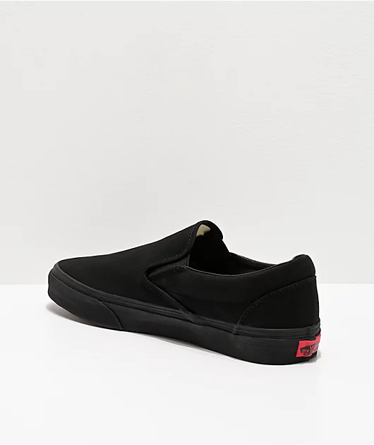 Vans Slip-On Monochromatic Black Skate Shoes