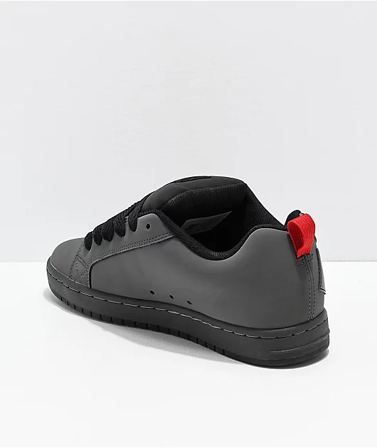 DC Court Graffik Grey & Black Skate Shoes