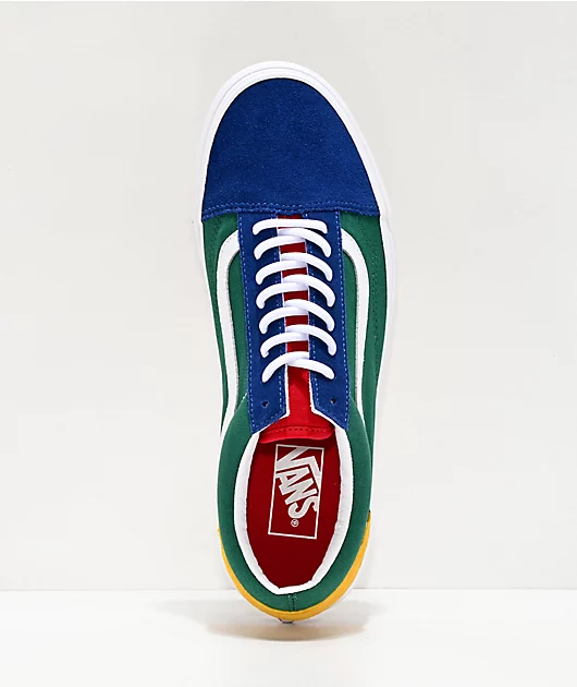42027-vans-old-skool-yacht-club-blue-green-yellow-red-skate-shoes-4.webp Vans Old Skool Yacht Club Blue, Green, Yellow & Red Skate Shoes
