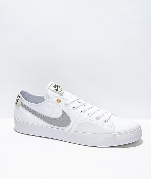 Nike SB BLZR Court DVDL White & Grey Skate Shoes